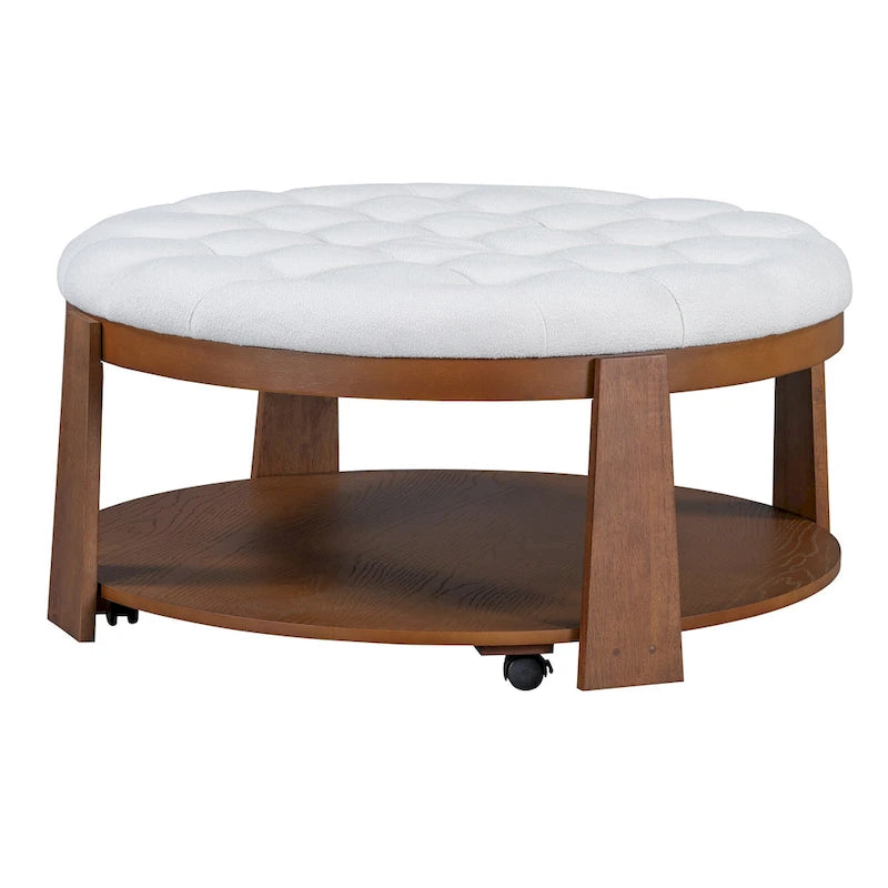 Modern Large Round Ottoman Coffee Table