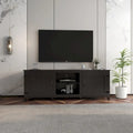 70.08 TV Stand with Doors and Open Storage Compartments for TVs Up to 60