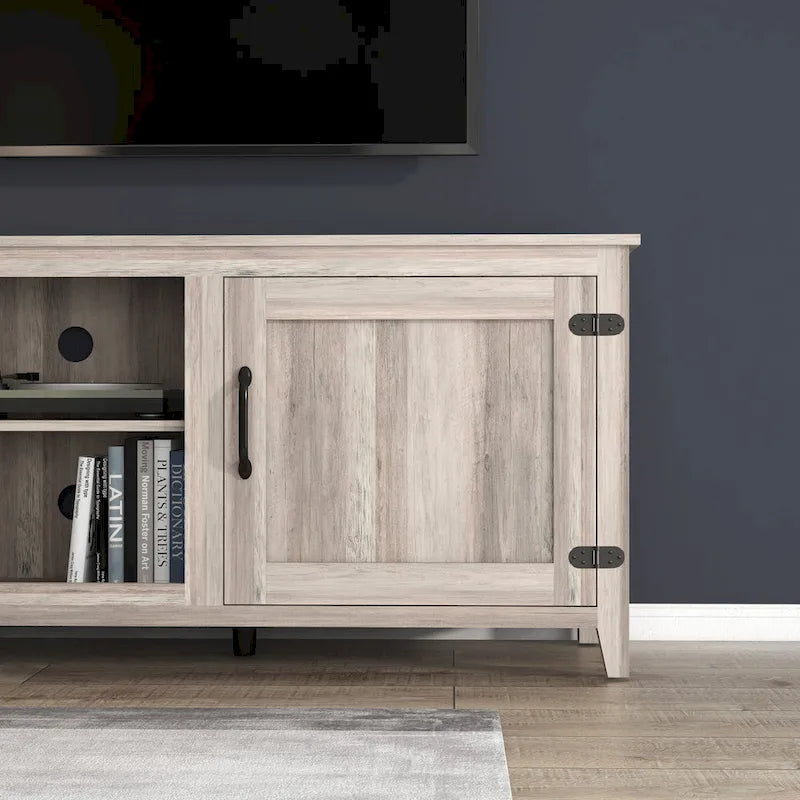 70.08 TV Stand with Doors and Open Storage Compartments for TVs Up to 60