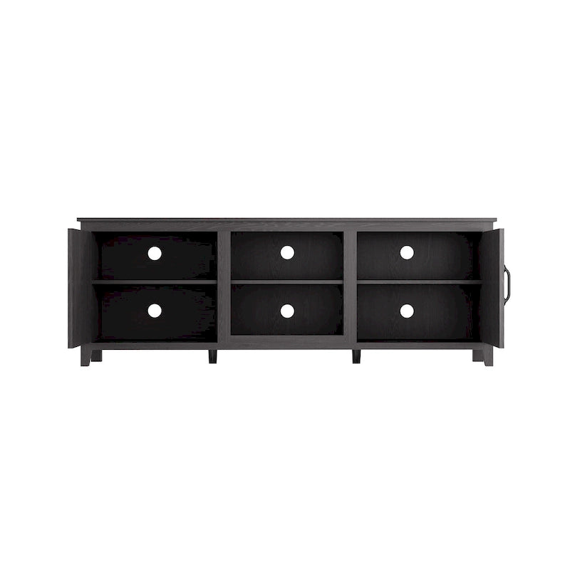 70.08 TV Stand with Doors and Open Storage Compartments for TVs Up to 60