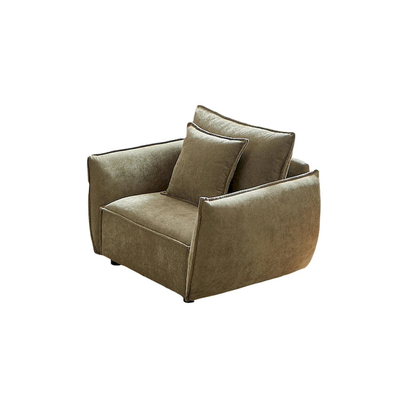 44 Upholstered Arm Chair with Pillows