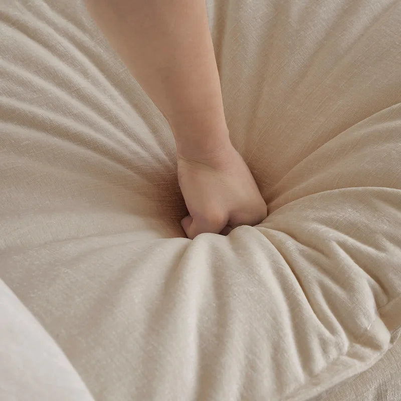 6-Seater U-Shape Sectional Sofa with 3 Ottomans and Pillows