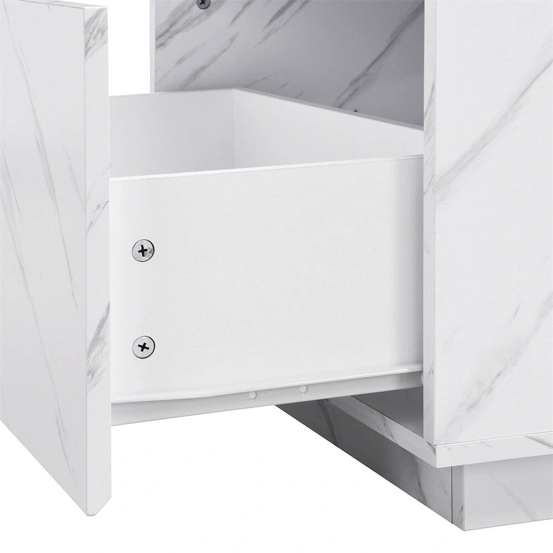 Coffee Table with 2 Storage Drawers and Wood Grain Finish