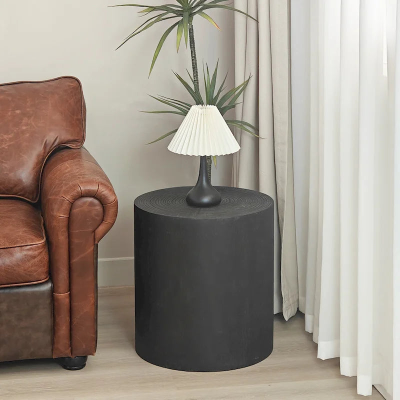 Set of 3 Rustic Wooden Coffee Tables with Distinctive Tree Ring Patterns - Perfect for Living Room