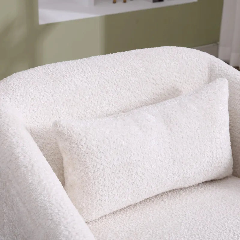 Swivel Barrel Chair, Comfy Round Accent Sofa Chair for Living Room, 360 Degree Swivel Barrel Club Chair