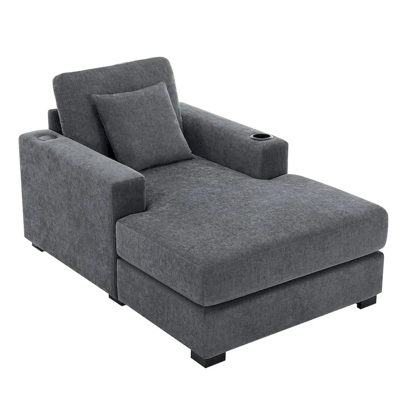 Three sizes Oversized Chaise Lounger with Pillows