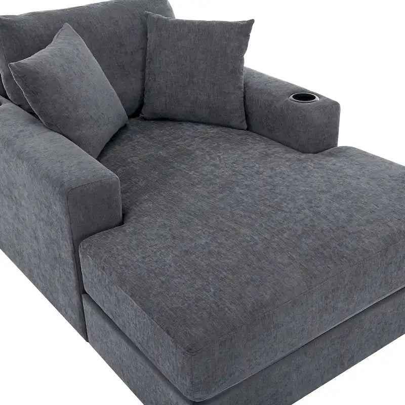 Three sizes Oversized Chaise Lounger with Pillows