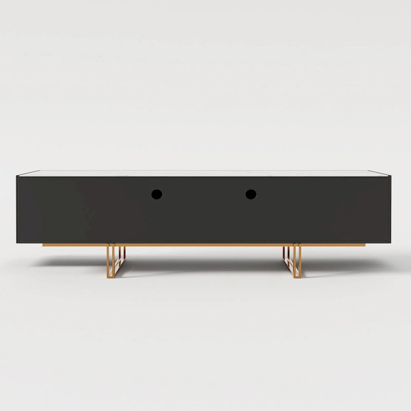 78.7 TV Stand, Entertainment Center with Faux Marble Top