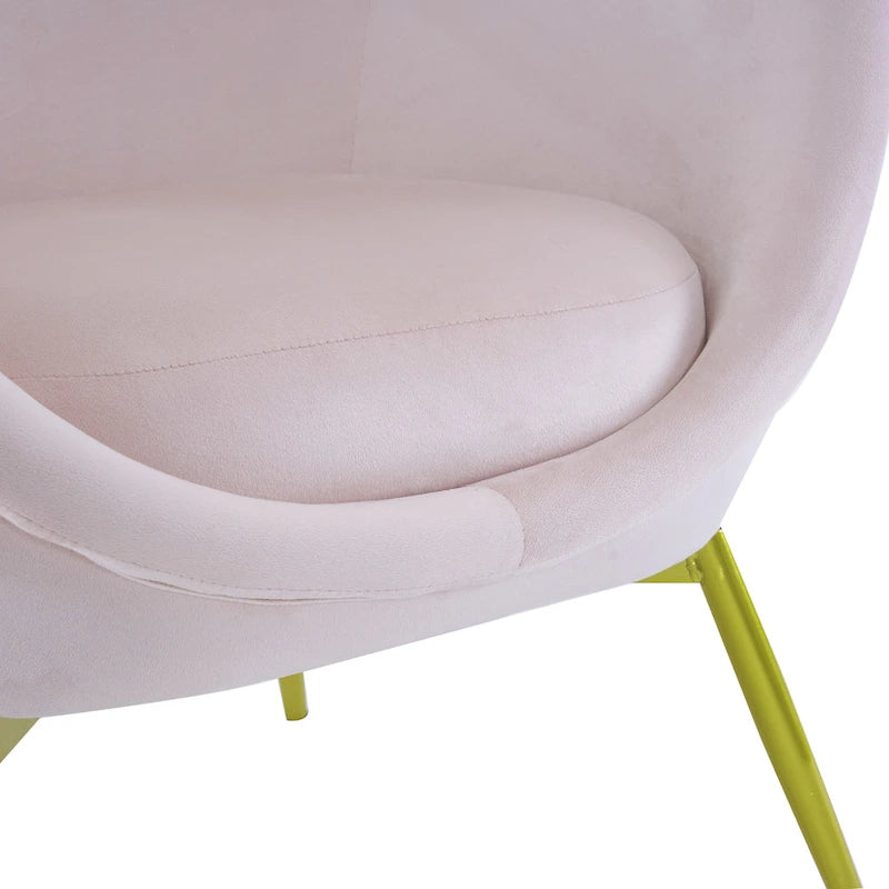 Christopher Knight Home - Eliana Modern Teddy Fabric Accent Chair with Curved Backrest and Gold Legs