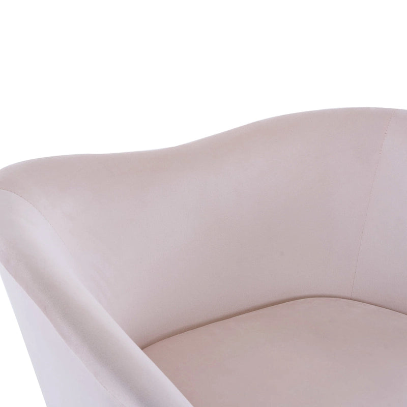 Christopher Knight Home - Eliana Modern Teddy Fabric Accent Chair with Curved Backrest and Gold Legs