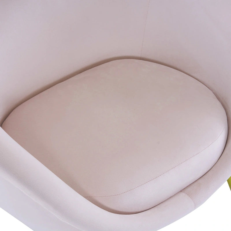 Christopher Knight Home - Eliana Modern Teddy Fabric Accent Chair with Curved Backrest and Gold Legs