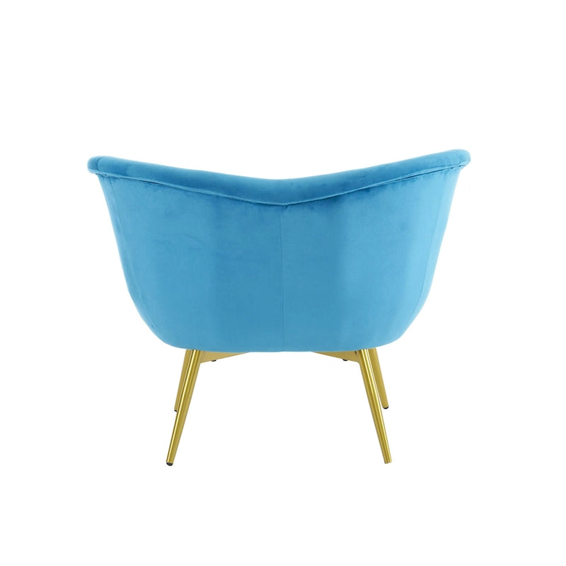 Christopher Knight Home - Eliana Modern Teddy Fabric Accent Chair with Curved Backrest and Gold Legs