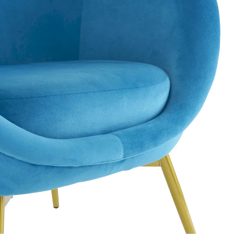 Christopher Knight Home - Eliana Modern Teddy Fabric Accent Chair with Curved Backrest and Gold Legs