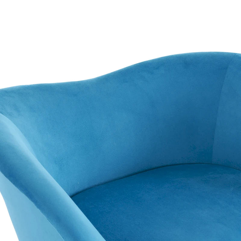 Christopher Knight Home - Eliana Modern Teddy Fabric Accent Chair with Curved Backrest and Gold Legs