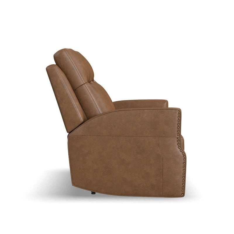 Maxwellton Cedar Power Reclining Loveseat with Power Headrests and Lumbar by Flexsteel - 56 x 42 x 39