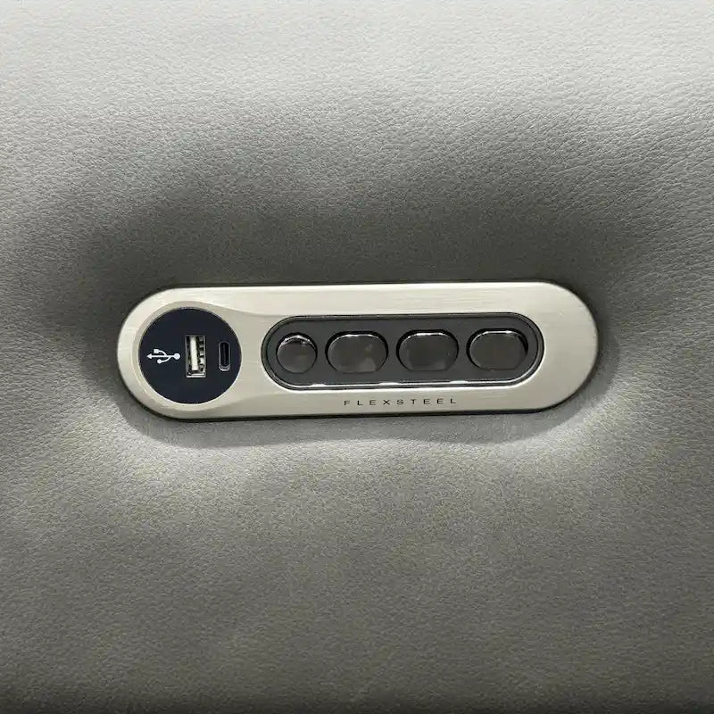 Maxwellton Cedar Power Reclining Loveseat with Power Headrests and Lumbar by Flexsteel - 56 x 42 x 39