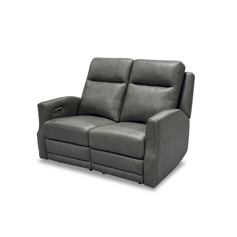 Maxwellton Cedar Power Reclining Loveseat with Power Headrests and Lumbar by Flexsteel - 56 x 42 x 39