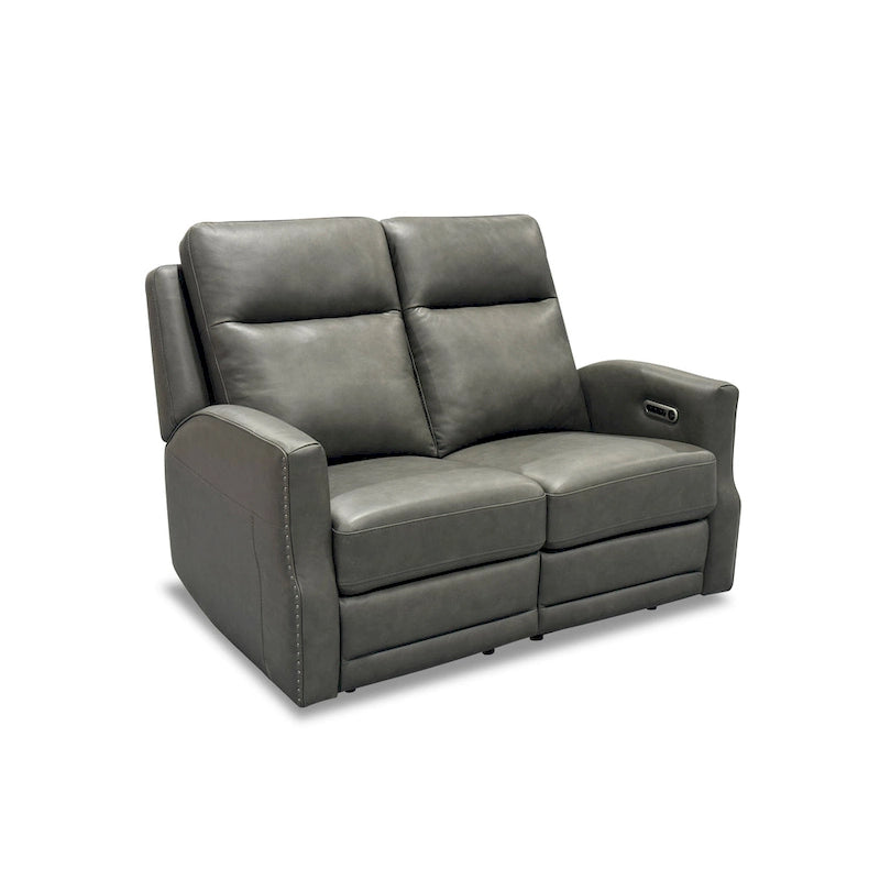 Maxwellton Cedar Power Reclining Loveseat with Power Headrests and Lumbar by Flexsteel - 56 x 42 x 39
