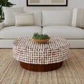 Mila Coconut Shell Round Pedestal Coffee Table by East at Main