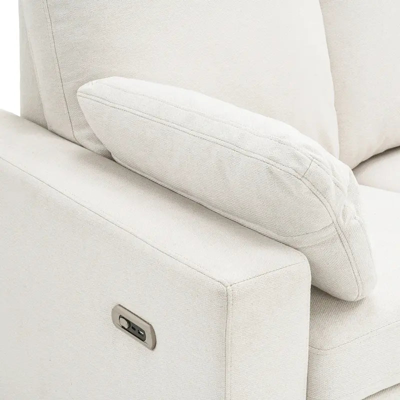 Power Recliner Sectional Sofa with 2 Storage Drawers and USB Ports Living Room L-Shaped Corner Couch for Home Theater