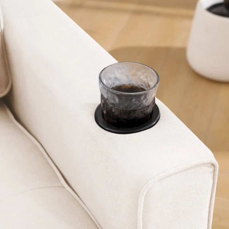 3-In-1 Upholstered Futon Sofa Convertible Floor Sofa Bed