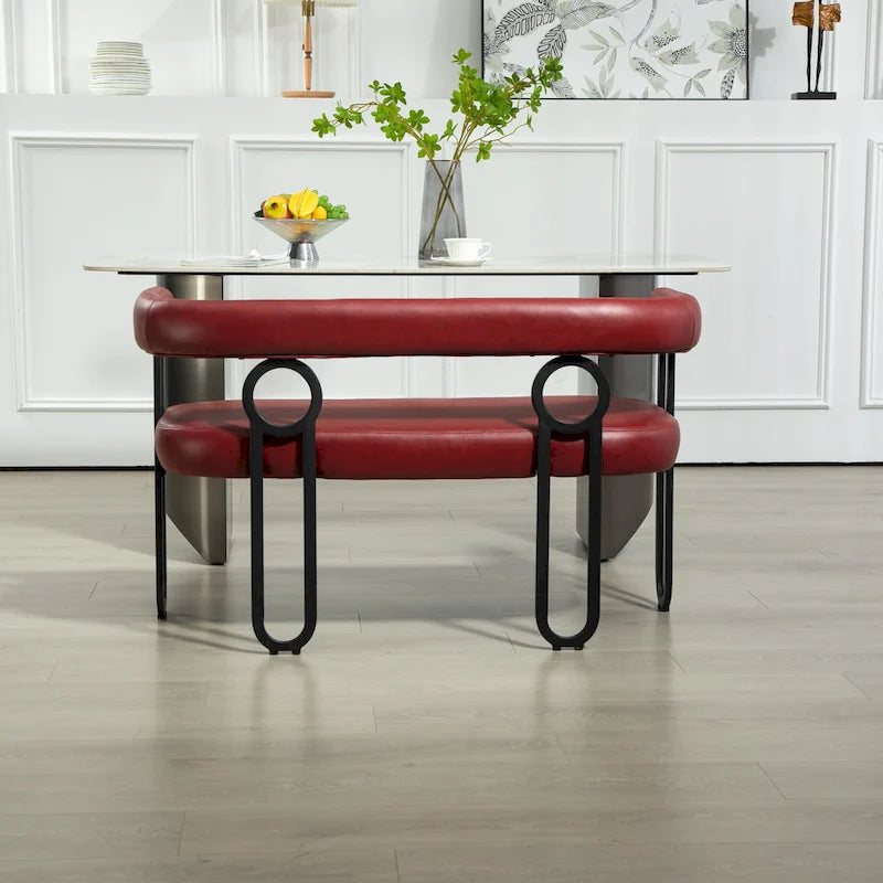 House Hold Modern Loveseat 2 Seater Sofa Chenille Fabric Couch With Arms And Metal Legs For Living Room