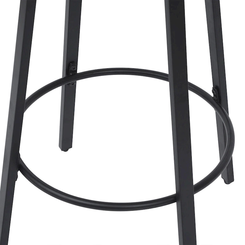 Counter Height Bar Stools, Backless Handwoven Kitchen Dining Chairs with Round Footrest Set of 2 PVC Weaving Pub Stool