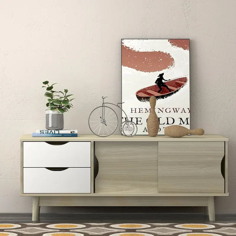 Gymax TV Stand for TV up to 60 Media Console Table Storage with - See Details