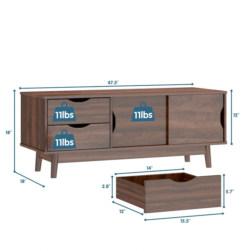 Gymax TV Stand for TV up to 60 Media Console Table Storage with - See Details