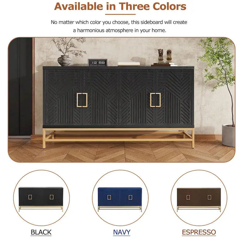 Sideboard Buffet Cabinet with Adjustable Shelves