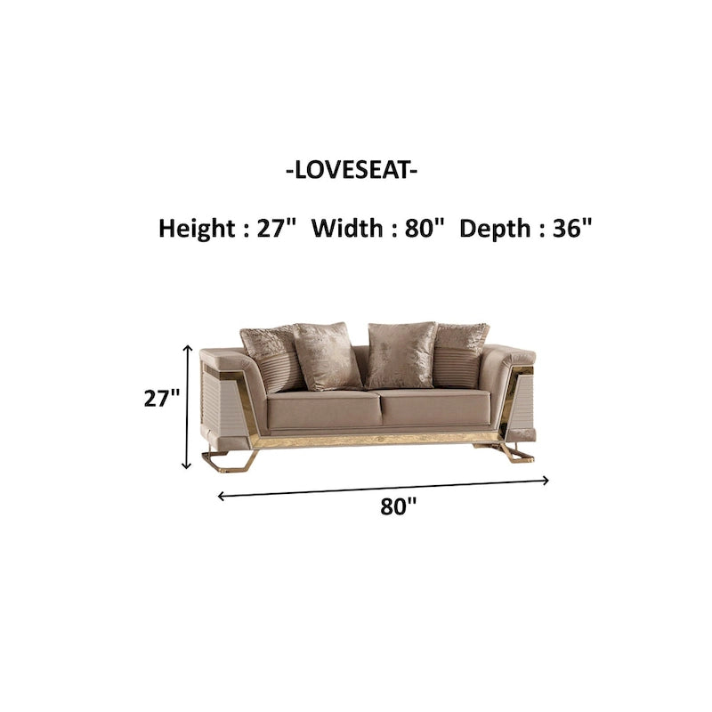 ActiveZen 4 Pieces Living Room Sets 1 Sofa 1 Loveseat 2 Chair