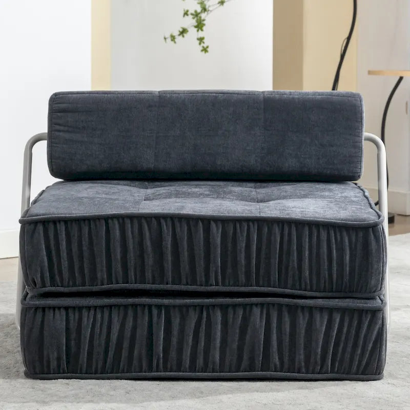 Convertible Sofa Bed,Modern Chenille Upholstered Sleeper Chair