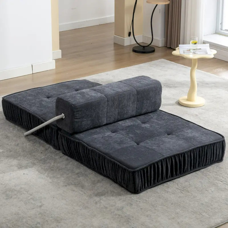 Convertible Sofa Bed,Modern Chenille Upholstered Sleeper Chair
