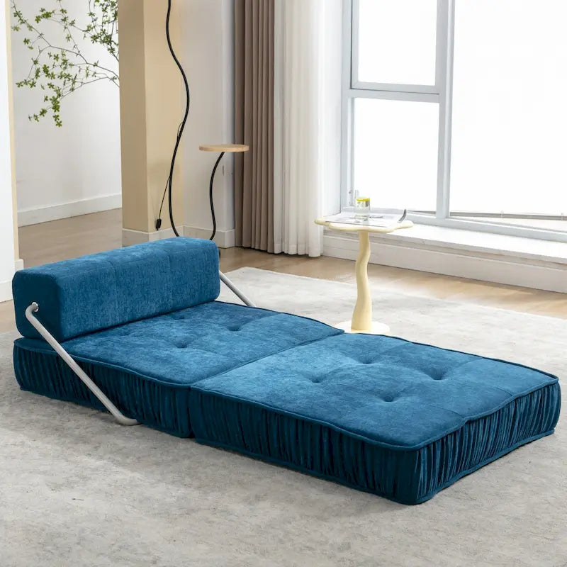 Convertible Sofa Bed,Modern Chenille Upholstered Sleeper Chair