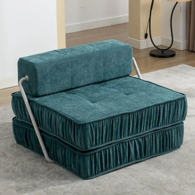 Convertible Sofa Bed,Modern Chenille Upholstered Sleeper Chair