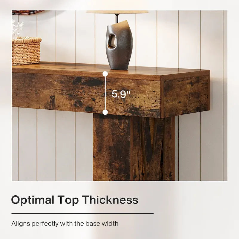 63 Inch Long Console Table Farmhouse Sofa Table