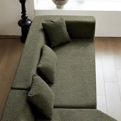 127.5Polyester Modular Sectional Cloud Couch with Deep Seat, No Assembly Required, and Modern Minimalist Design