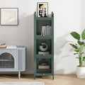 Modern Glass Door Cabinet with Featuring Storage, for Entryway Living Room Bathroom Dining Room