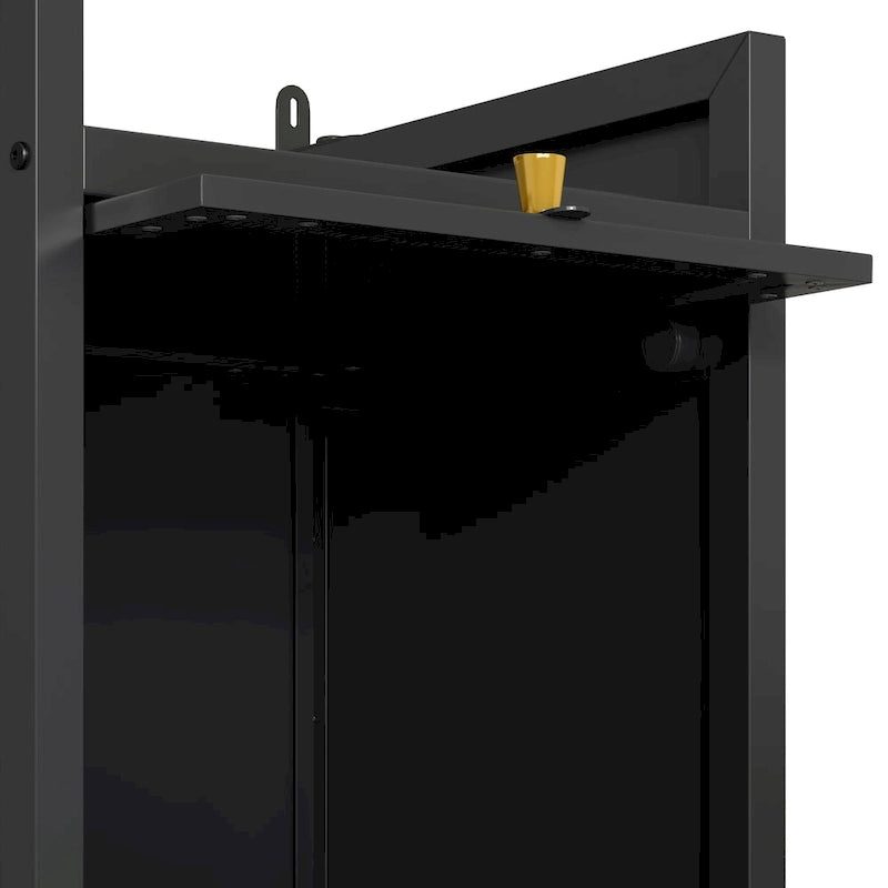 Modern Glass Door Cabinet with Featuring Storage, for Entryway Living Room Bathroom Dining Room