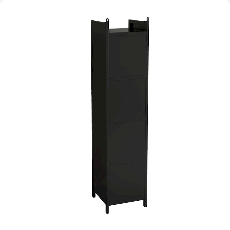 Modern Glass Door Cabinet with Featuring Storage, for Entryway Living Room Bathroom Dining Room