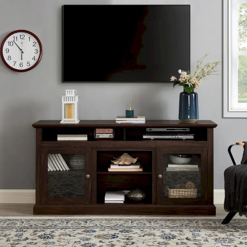 Contemporary TV Media Stand Entertainment Console For Up To 65 inch TV - 15.75 x 60.00 x 29.00