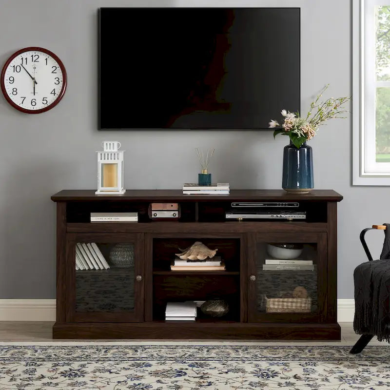 Contemporary TV Media Stand Entertainment Console For Up To 65 inch TV - 15.75 x 60.00 x 29.00