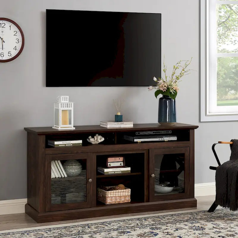 Contemporary TV Media Stand Entertainment Console For Up To 65 inch TV - 15.75 x 60.00 x 29.00