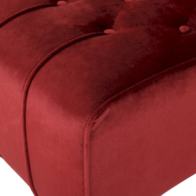 Rubie Modern Glam Tufted Velvet Chaise Lounge by Christopher Knight Home