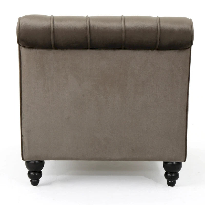 Rubie Modern Glam Tufted Velvet Chaise Lounge by Christopher Knight Home