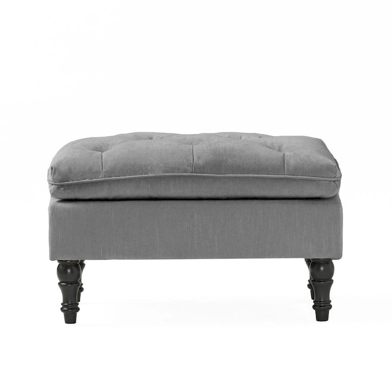 Jeremy Modern Tufted Fabric Pillow Top Ottoman by Christopher Knight Home