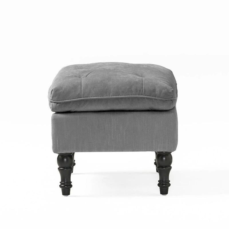 Jeremy Modern Tufted Fabric Pillow Top Ottoman by Christopher Knight Home