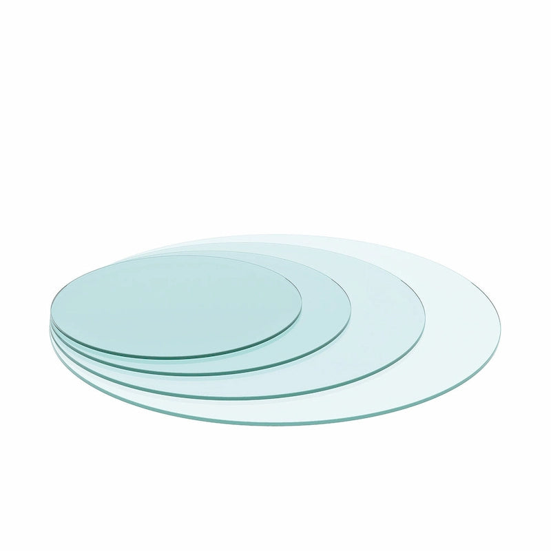 Round Tempered Glass Table Top with Thick Flat Polished Edge