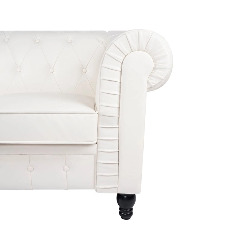 Emery Chesterfield Loveseat, Luxurious Comfort for Cozy Living Rooms, Mid-Century Modern couch, Elegance & Serenity