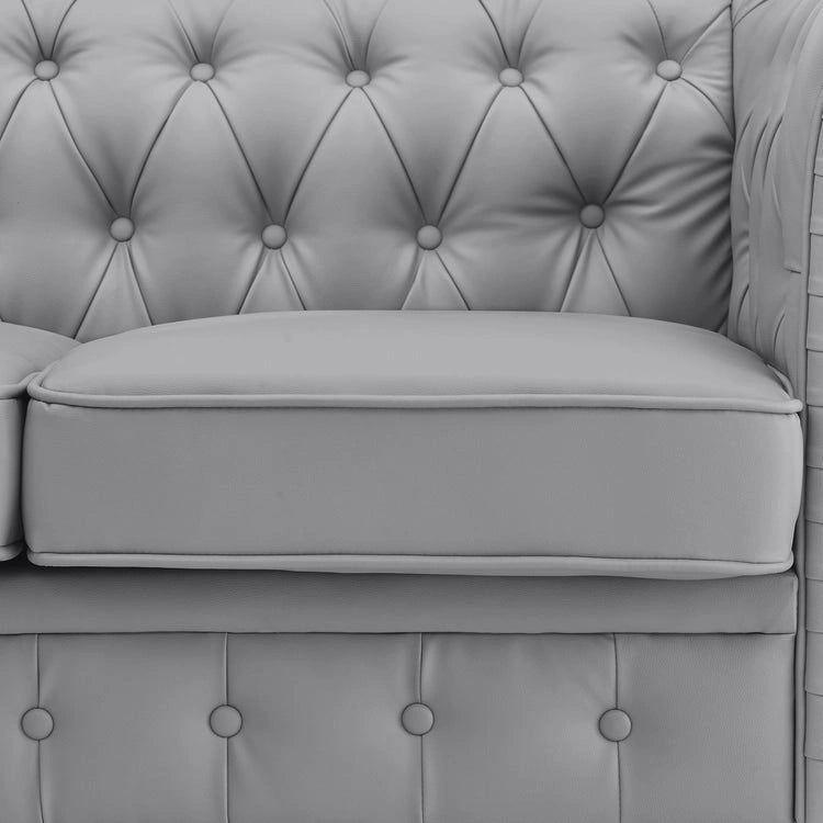 Emery Chesterfield Loveseat, Luxurious Comfort for Cozy Living Rooms, Mid-Century Modern couch, Elegance & Serenity